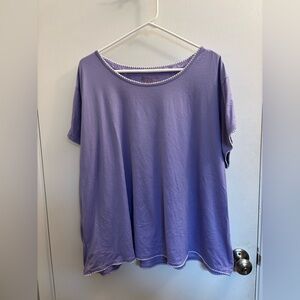 Muk Luks Light Purple Short Sleeve Top